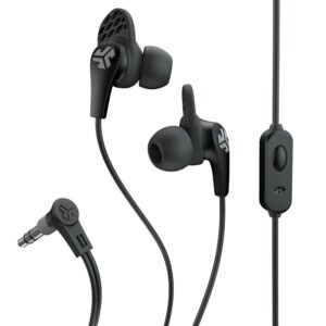 JLab JBuds PRO Wired In-Ear Sports Headphones with In-line Microphone & Volume Control, Black