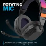 JLab Nightfall Gaming Headset Wireless USB-C Bluetooth Microphone 70h Battery Black