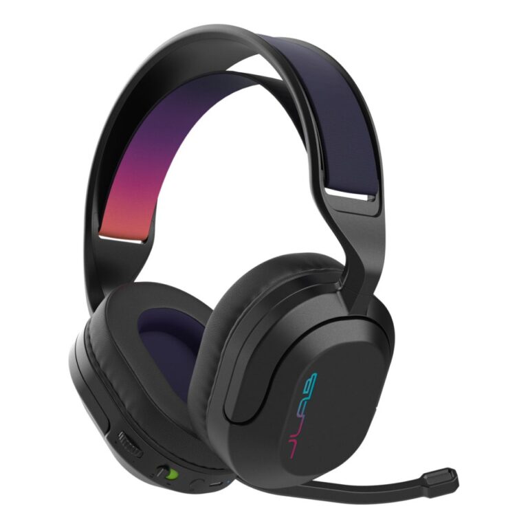 JLab Nightfall Gaming Headset Wireless USB-C Bluetooth Microphone 70h Battery Black