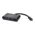 Kensington CH1000 USB-C 4-Port Hub, USB 3.1 Gen 1, 5 Gbps, Black