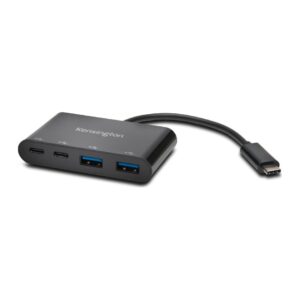 Kensington CH1000 USB-C 4-Port Hub, USB 3.1 Gen 1, 5 Gbps, Black