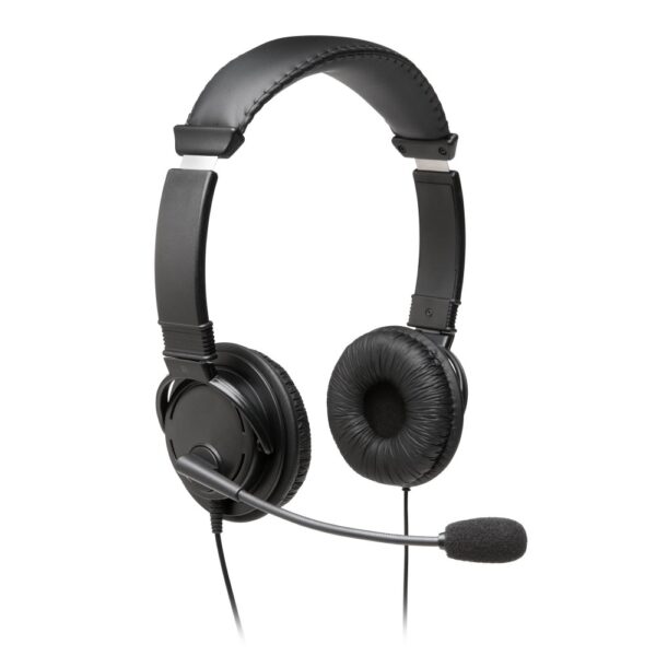 Kensington Classic USB-A Headset with Microphone, Wired, Noise Cancelling, 1.8m Cable
