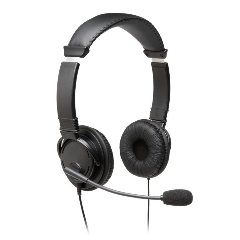 Kensington Classic USB-A Headset with Microphone, Wired, Noise Cancelling, 1.8m Cable