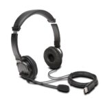 Kensington Classic USB-A Headset with Microphone, Wired, Noise Cancelling, 1.8m Cable