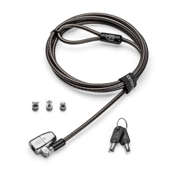 Kensington ClickSafe 2.0 Universal Keyed Laptop Lock for T-bar, Nano, Wedge-Shaped Slots