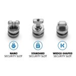 Kensington ClickSafe Universal Slots Security Anchors Kit for Standard, Nano & Wedge-Shaped Slots