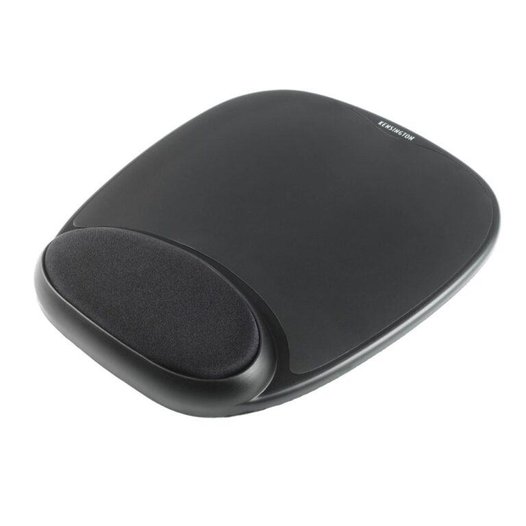 Kensington Comfort Gel Mouse Pad — Black with Non-Skid Base for Wrist Support