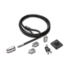 Kensington Desktop & Peripherals Locking Kit 2.0, Single Keyed, Standard Cable, Laptop, Monitor, PC