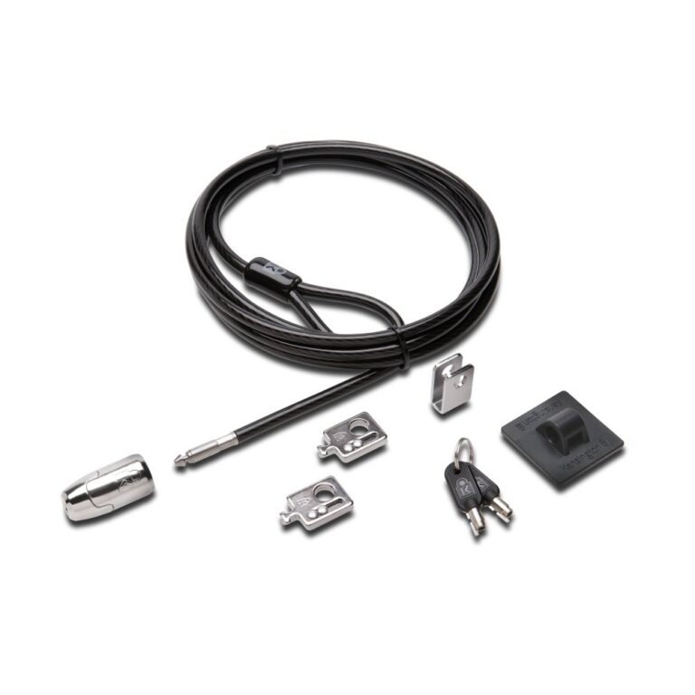 Kensington Desktop & Peripherals Locking Kit 2.0, Single Keyed, Standard Cable, Laptop, Monitor, PC