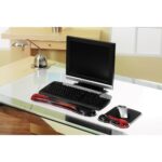 Kensington Duo Gel Mouse Pad Wrist Rest with Ventilation Channel - Black, Red