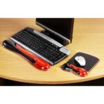 Kensington Duo Gel Mouse Pad Wrist Rest with Ventilation Channel - Black, Red