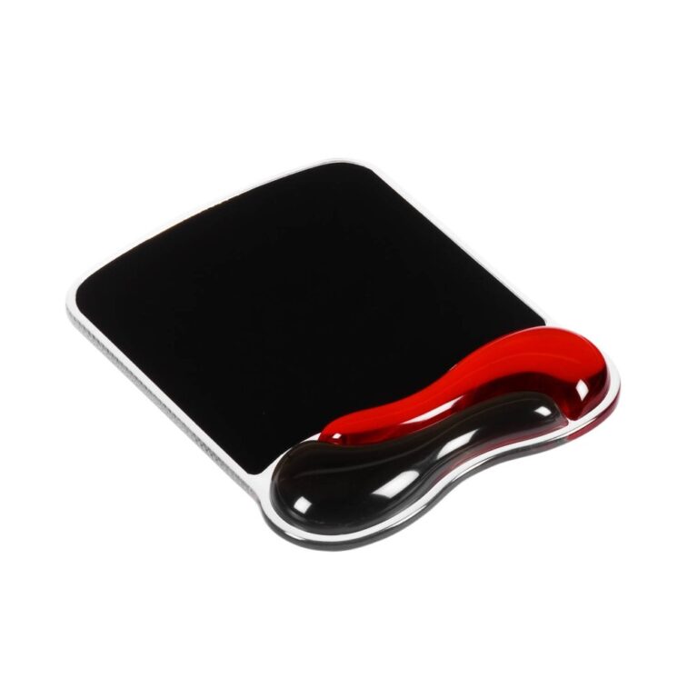 Kensington Duo Gel Mouse Pad Wrist Rest with Ventilation Channel - Black, Red