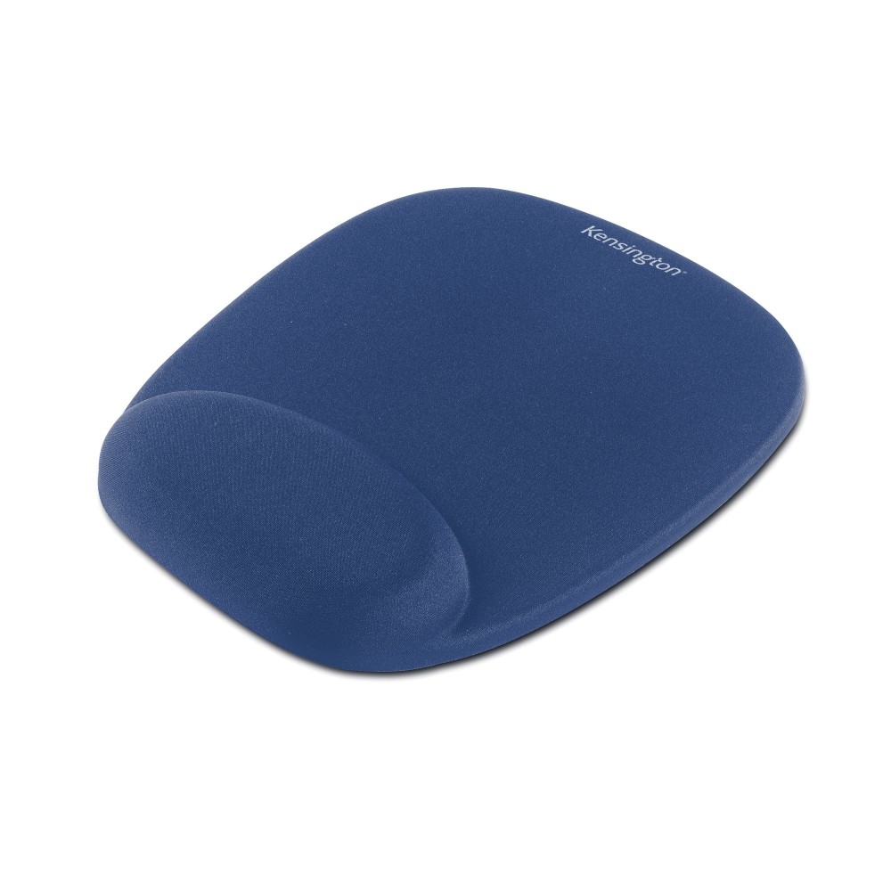 Kensington Foam Mousepad with Integral Wrist Rest Blue Kensington Foam Mousepad with Integral Wrist Rest Blue