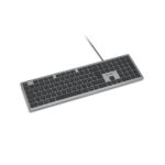 Kensington KB515 EQ Wired Keyboard, Full-size, USB-C/USB-A, Grey