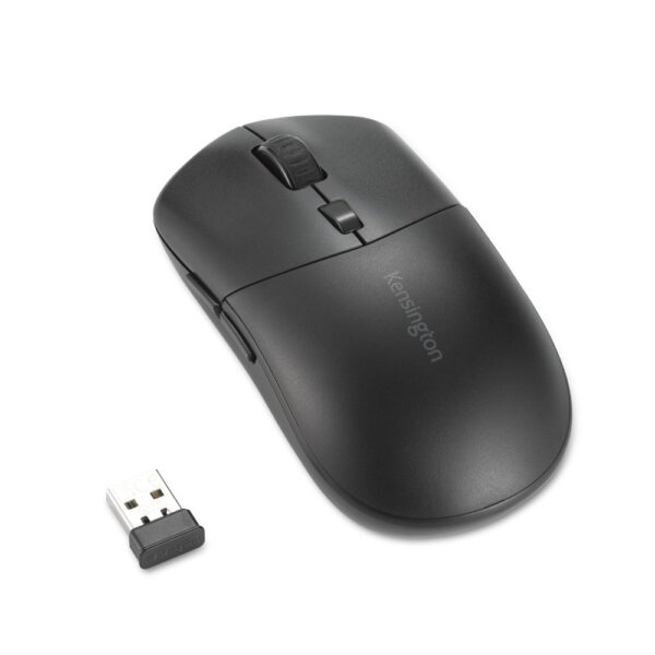 Kensington MY430 EQ Rechargeable Wireless Mouse, 2400 DPI, 6 Buttons, RF Wireless + Bluetooth, Black