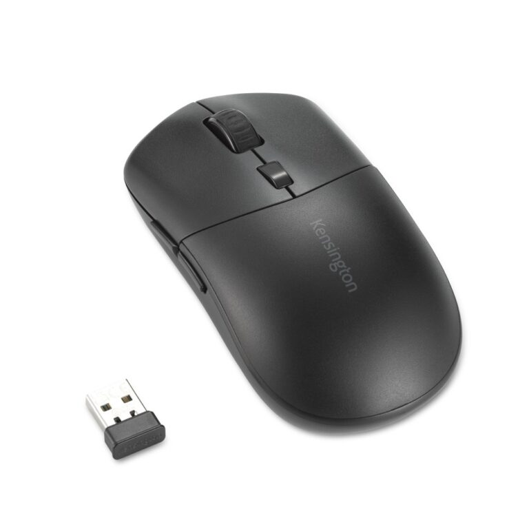 Kensington MY430 EQ Rechargeable Wireless Mouse, 2400 DPI, 6 Buttons, RF Wireless + Bluetooth, Black