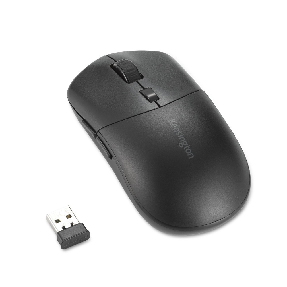 Kensington MY430 EQ Rechargeable Wireless Mouse, 2400 DPI, 6 Buttons, RF Wireless + Bluetooth, Black