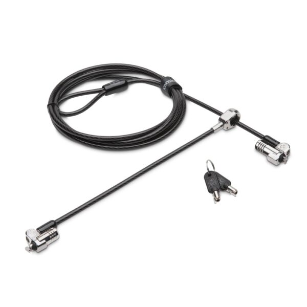 Kensington NanoSaver Keyed Dual Head Laptop Lock 5mm Cable Standard Keyed for Kensington Slot