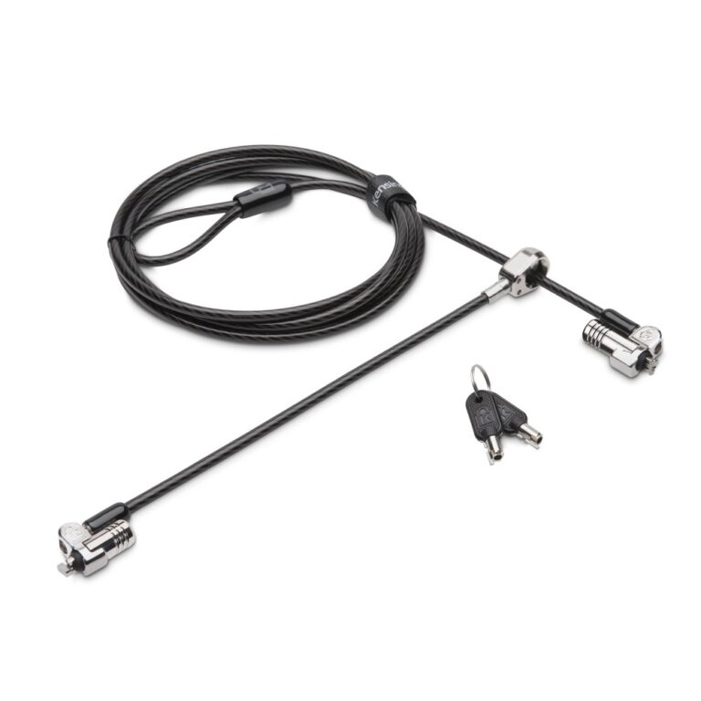 Kensington NanoSaver Keyed Dual Head Laptop Lock 5mm Cable Standard Keyed for Kensington Slot