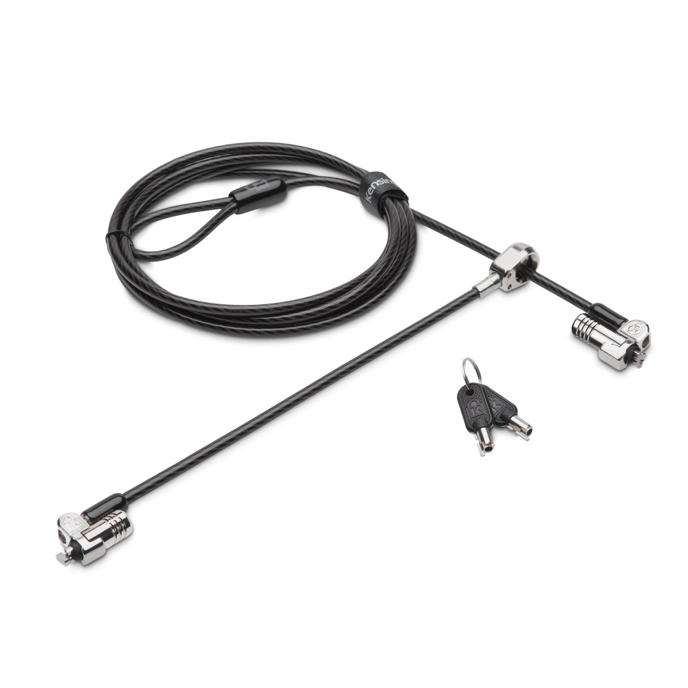 Kensington NanoSaver Keyed Dual Head Laptop Lock 5mm Cable Standard Keyed for Kensington Slot