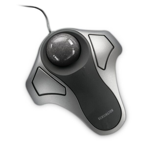 Kensington Orbit Optical Trackball Wired Ambidextrous 2-Button with SmartFit Silver