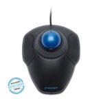 Kensington Orbit Trackball with Scroll Ring Wired Ambidextrous 2-Button Optical Mouse Black