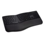 Kensington Pro Fit Ergo Wireless Keyboard Black with AES Encryption, Bluetooth, Nano Receiver