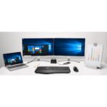 Kensington Pro Fit Ergo Wireless Keyboard Black with AES Encryption, Bluetooth, Nano Receiver
