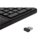 Kensington Pro Fit Ergo Wireless Keyboard Black with AES Encryption, Bluetooth, Nano Receiver