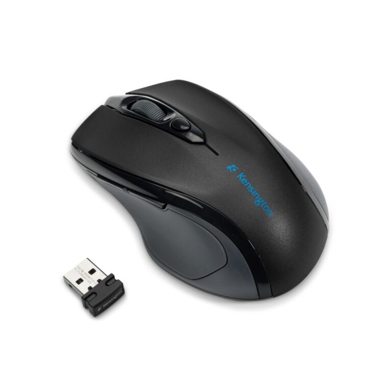 Kensington Pro Fit Mid-Size Wireless Optical Mouse 1600 DPI Black with Nano Receiver