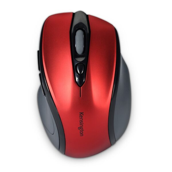 Kensington Pro Fit Mid-Size Wireless Optical Mouse - 1600 DPI - Ruby Red