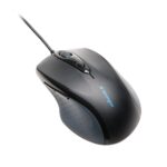 Kensington Pro Fit Wired Full-Size Optical Mouse - PC, Mac, ChromeOS, Black, Right-Hand, 3 Buttons