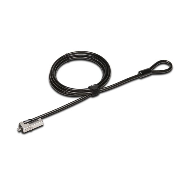 Kensington Slim Combination Ultra Cable Lock for Standard Slot, 6.5mm, 1.8m, Resettable
