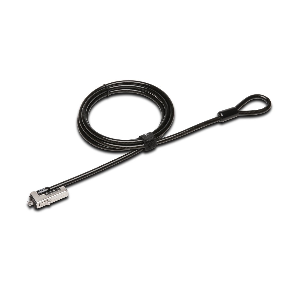 Kensington Slim Combination Ultra Cable Lock for Standard Slot, 6.5mm, 1.8m, Resettable