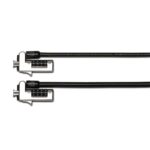 Kensington Slim Combination Ultra Cable Lock for Standard Slot, 6.5mm, 1.8m, Resettable