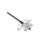 Kensington Slim N17 2.0 Keyed Dual Head Laptop Lock for Wedge-Shaped Slots, Standard Keyed