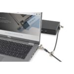 Kensington Slim N17 2.0 Keyed Dual Head Laptop Lock for Wedge-Shaped Slots, Standard Keyed