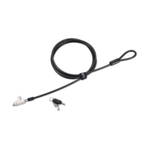 Kensington Slim N17 2.0 Keyed Laptop Lock for Wedge-Shaped Slots, Standard Keyed, 1.8m Cable