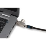 Kensington Slim N17 2.0 Portable Keyed Laptop Lock for Wedge-Shaped Slots, Coiled Cable