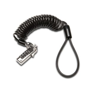 Kensington Slim NanoSaver Portable Combination Laptop Lock, Coiled Cable, Resettable Combination
