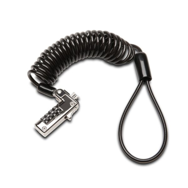 Kensington Slim NanoSaver Portable Combination Laptop Lock, Coiled Cable, Resettable Combination