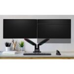 Kensington SmartFit One-Touch Adjustable Dual Monitor Arm 13" - 34" 18kg Black Gas Spring
