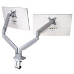 Kensington SmartFit One-Touch Height-Adjustable Dual Monitor Arm Grey