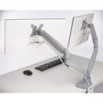 Kensington SmartFit One-Touch Height-Adjustable Dual Monitor Arm Grey