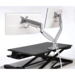 Kensington SmartFit One-Touch Height-Adjustable Dual Monitor Arm Grey