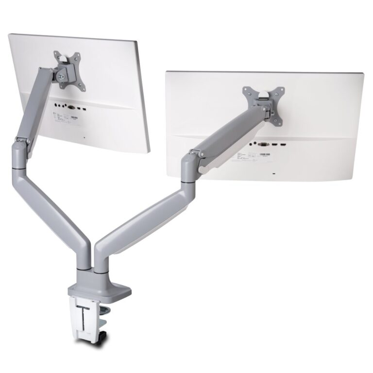 Kensington SmartFit One-Touch Height-Adjustable Dual Monitor Arm Grey