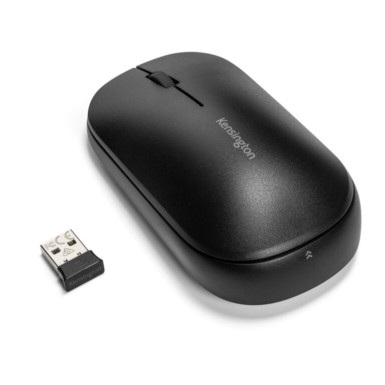 Kensington SureTrack Dual Wireless Mouse, Bluetooth & 2.4GHz, 3 Buttons, Black