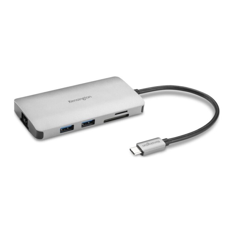 Kensington UH1400P USB-C 8-in-1 Driverless Mobile Dock, Single 4K 60Hz, 85W Power Pass-Through