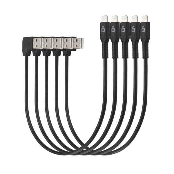 Kensington Universal Tablet Charge & Sync USB to Lightning Cable 0.285m - 5 Pack