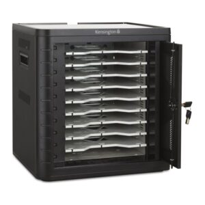 Kensington USB-C Charging Cabinet for 10 Devices - 18W USB-C PD 3.0, Tamper Resistant - Black